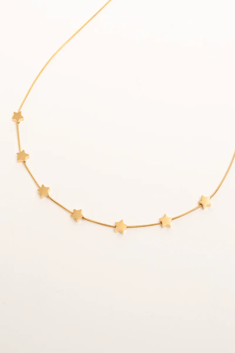 Collana con charms a stelle oro