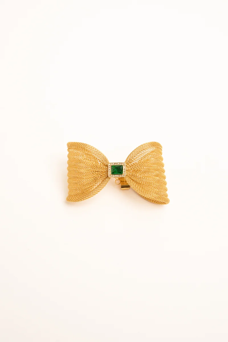 Bracciale a fiocco in filigrana oro e verde