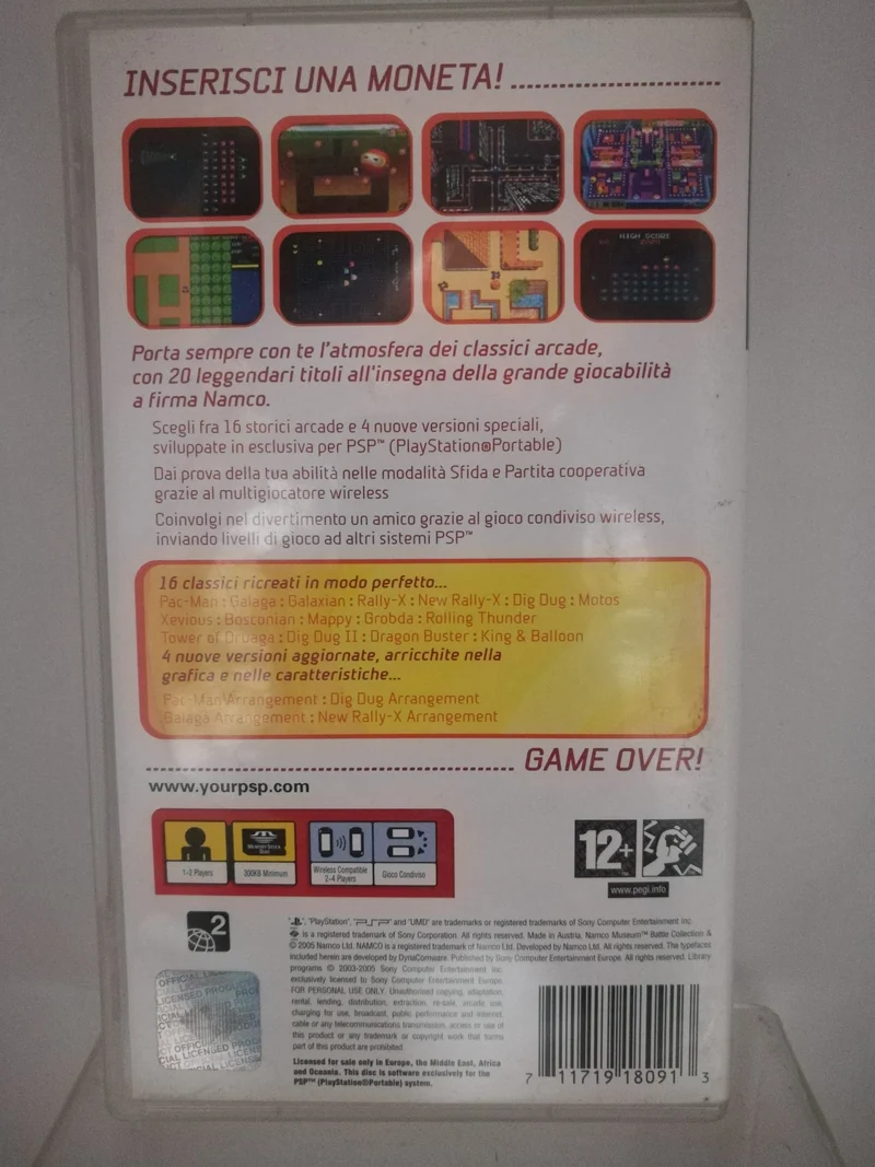 NAMCO MUSEUM BATTLE COLLECTION PSP (usato garantito)