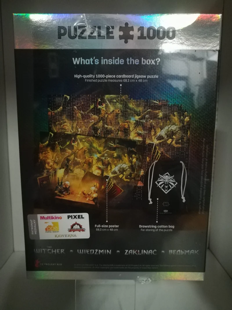 PUZZLE 1000 P.- THE WITCHER +POSTER+BEG COTTONE