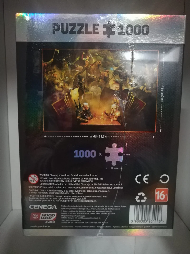 PUZZLE 1000 P.- THE WITCHER +POSTER+BEG COTTONE