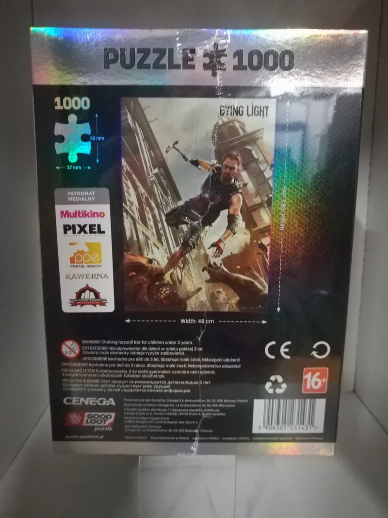 PUZZLE 1000 P.- DYING LIGHT +POSTER+BAG COTTONE