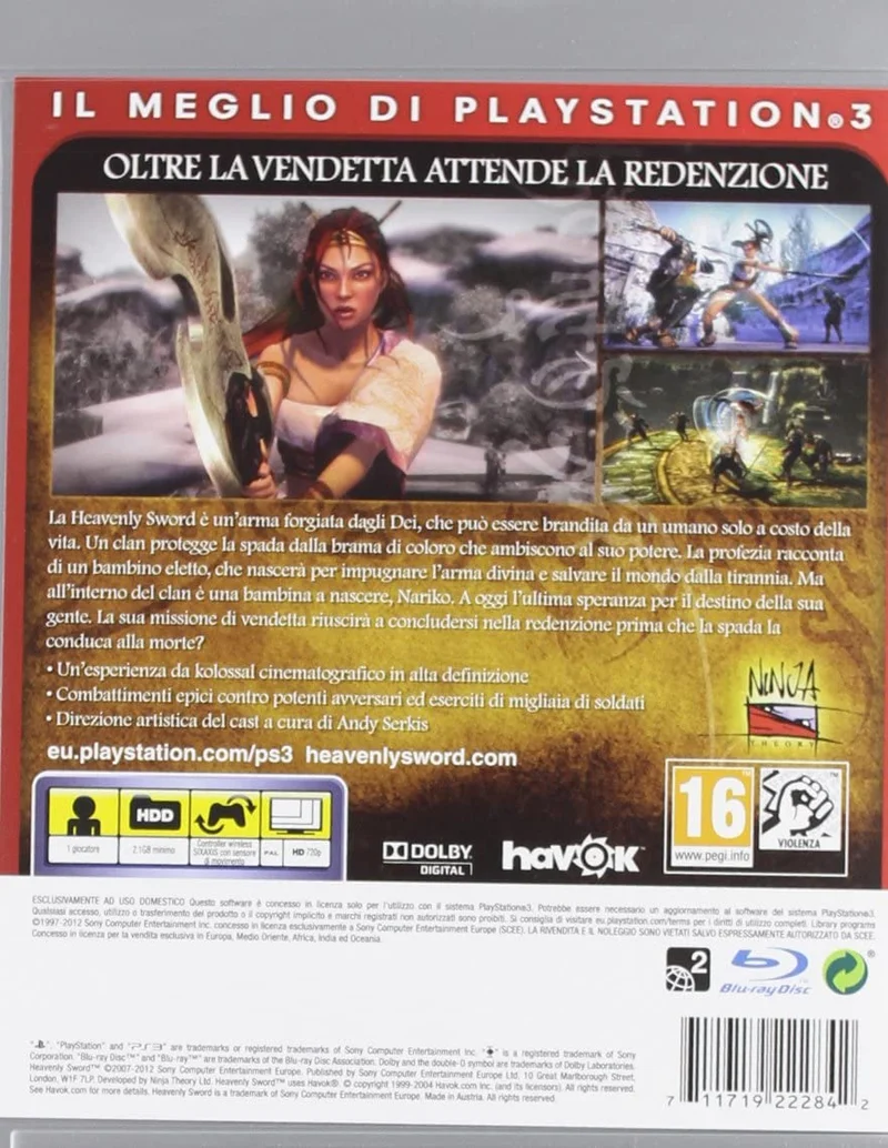 HEAVENLY SWORD PS3 (versione italiana)