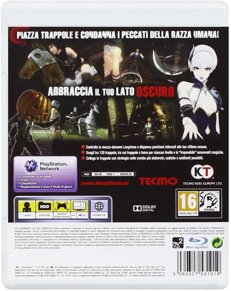 DECEPTION IV: BLOOD TIES PS3 (versione italiana)