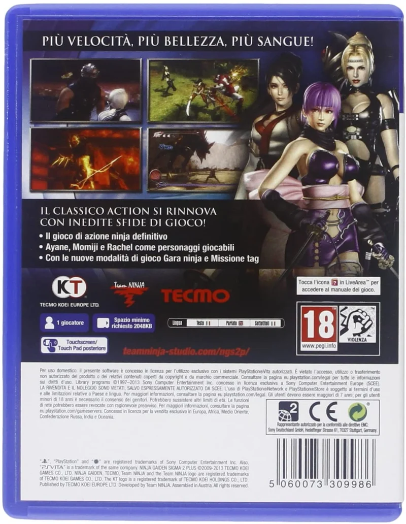 NINJA GAIDEN 2 PLUS PS VITA (versione italiana)