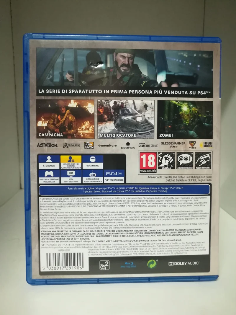 CALL OF DUTY BLACK OPS COLD WAR PLAYSTATION 4 EDIZIONE ITALIANA