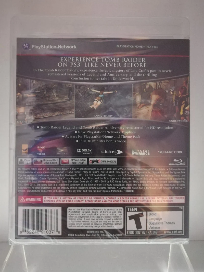 THE TOMB RAIDER TRILOGY PS3 AMERICANO (parlato in italiano)(funziona con qualsiasi ps3)