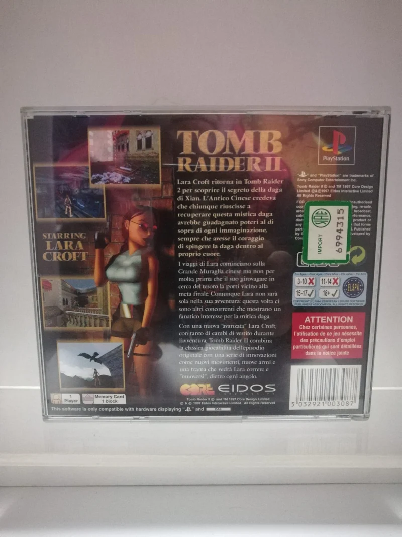TOMB RAIDER II PS1 (usato garantito)(come se fosse nuovo)