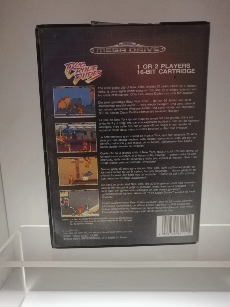 TWO CRUDE DUDES SEGA MEGA DRIVE - MOLTO RARO - (usato garantito)
