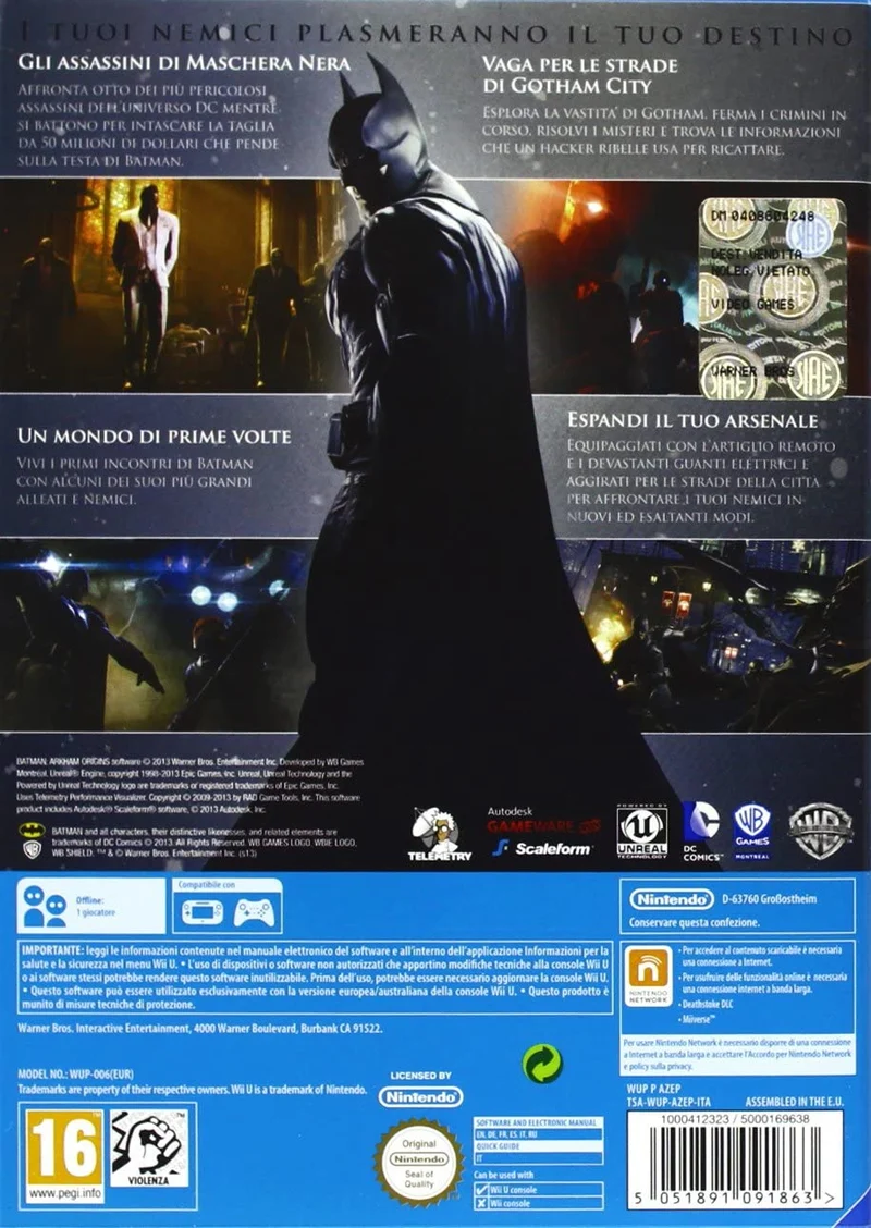 BATMAN ARKHAM ORIGINS WIIU (versione italiana)