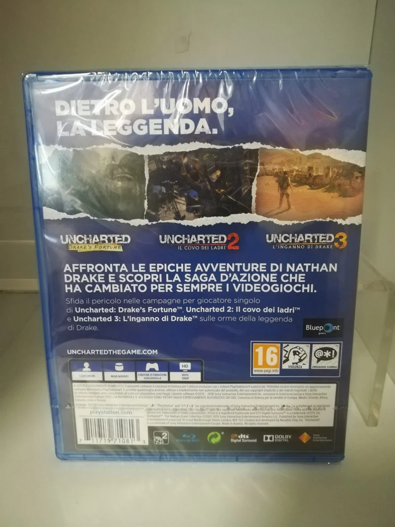 UNCHARTED COLLECTION PLAYSTATION HITS PLAYSTATION 4 versione italiana