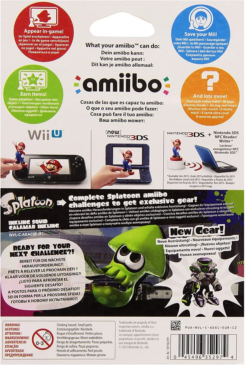 SPLATOON INKLING SQUID CALAMAR AMIIBO NINTENDO
