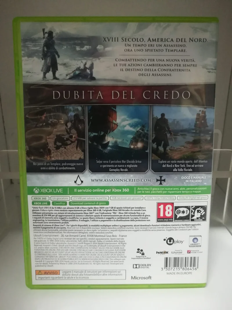 ASSASSIN'S CREED ROGUE XBOX 360 (usato garantito)