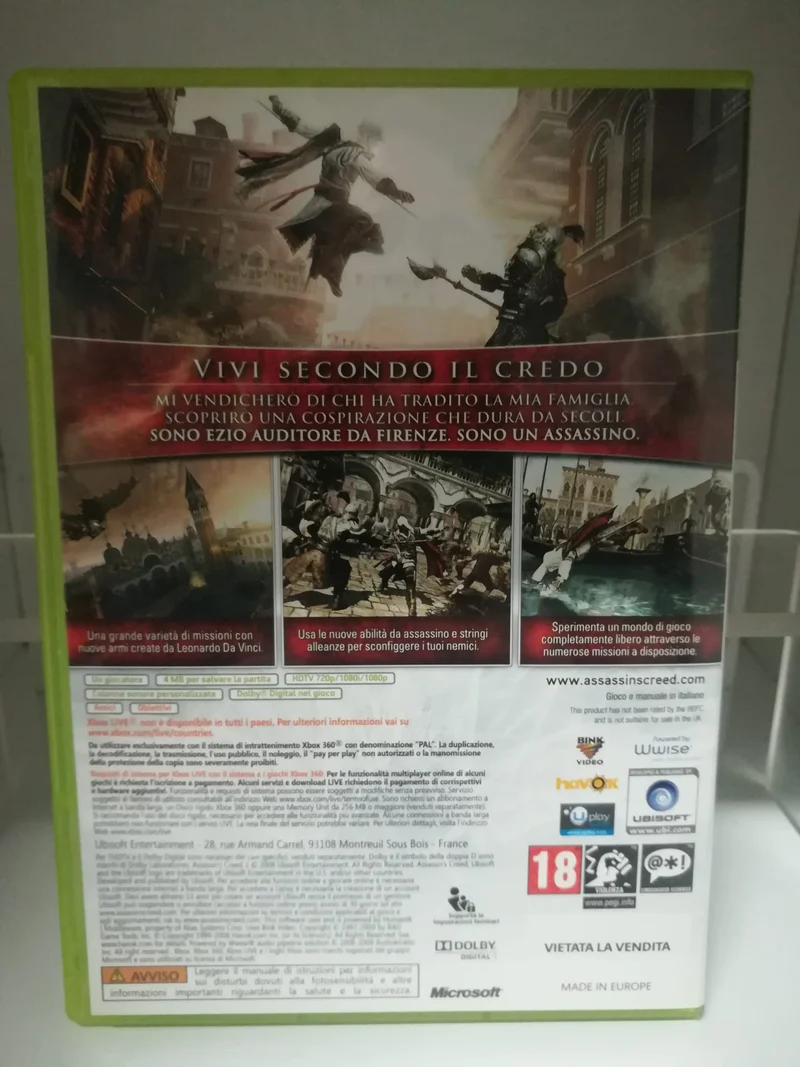 ASSASSIN'S CREED II XBOX 360 (usato garantito)