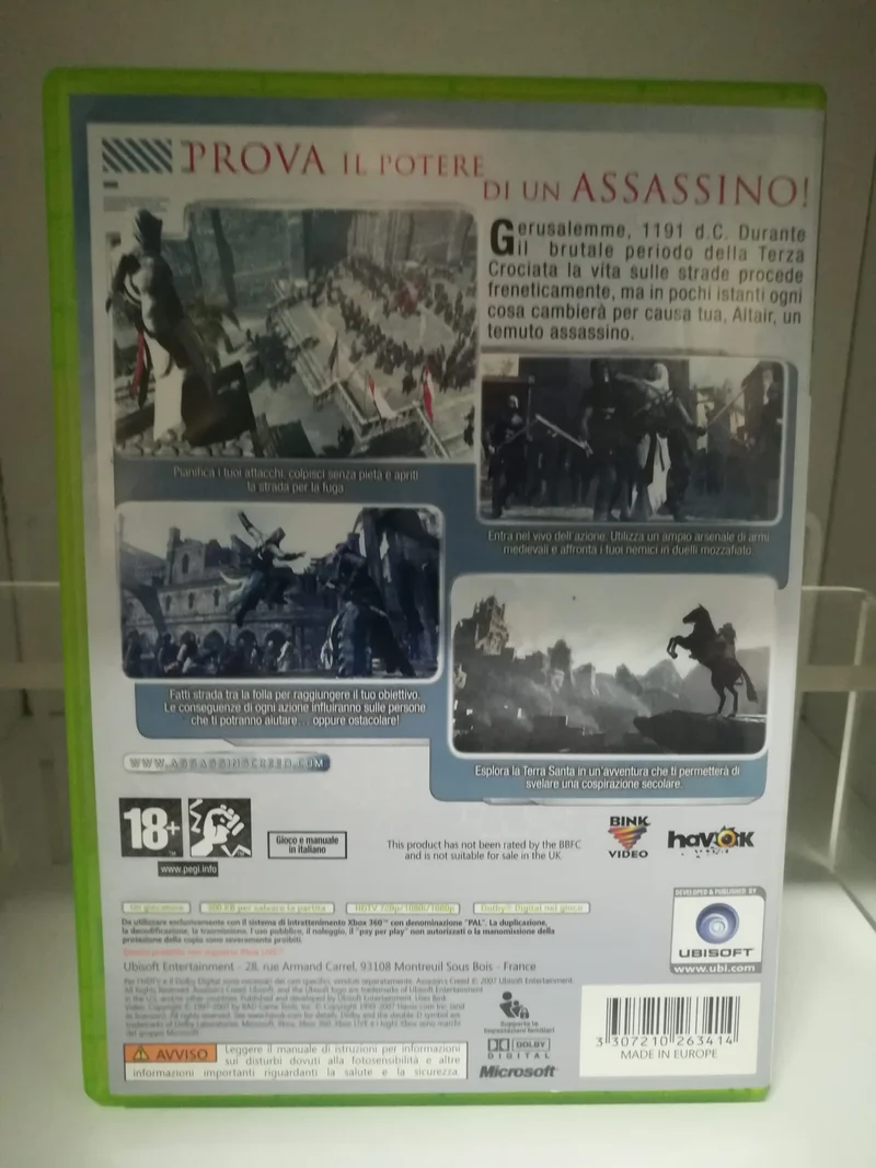 ASSASSIN'S CREED XBOX 360 (gioco in italiano)(usato garantito)