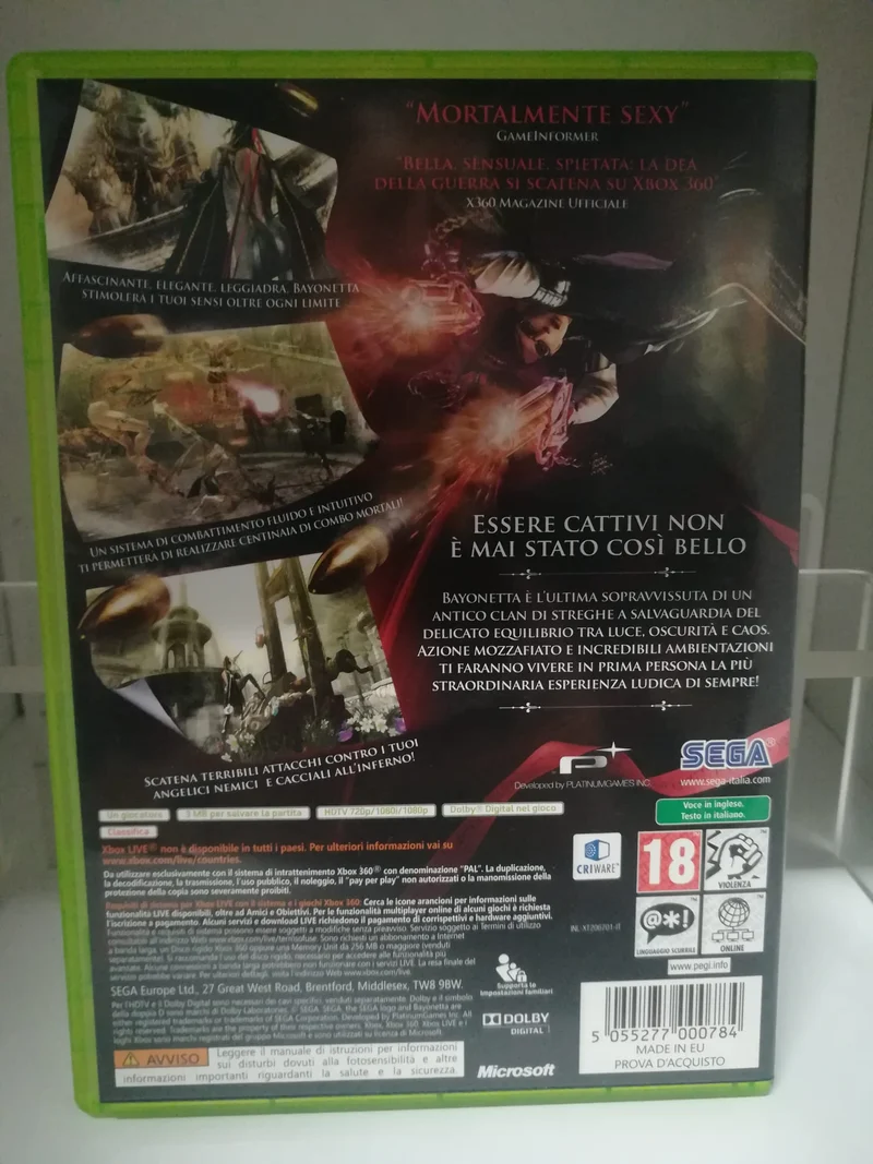 BAYONETTA XBOX 360 (versione italiana)(usato garantito)