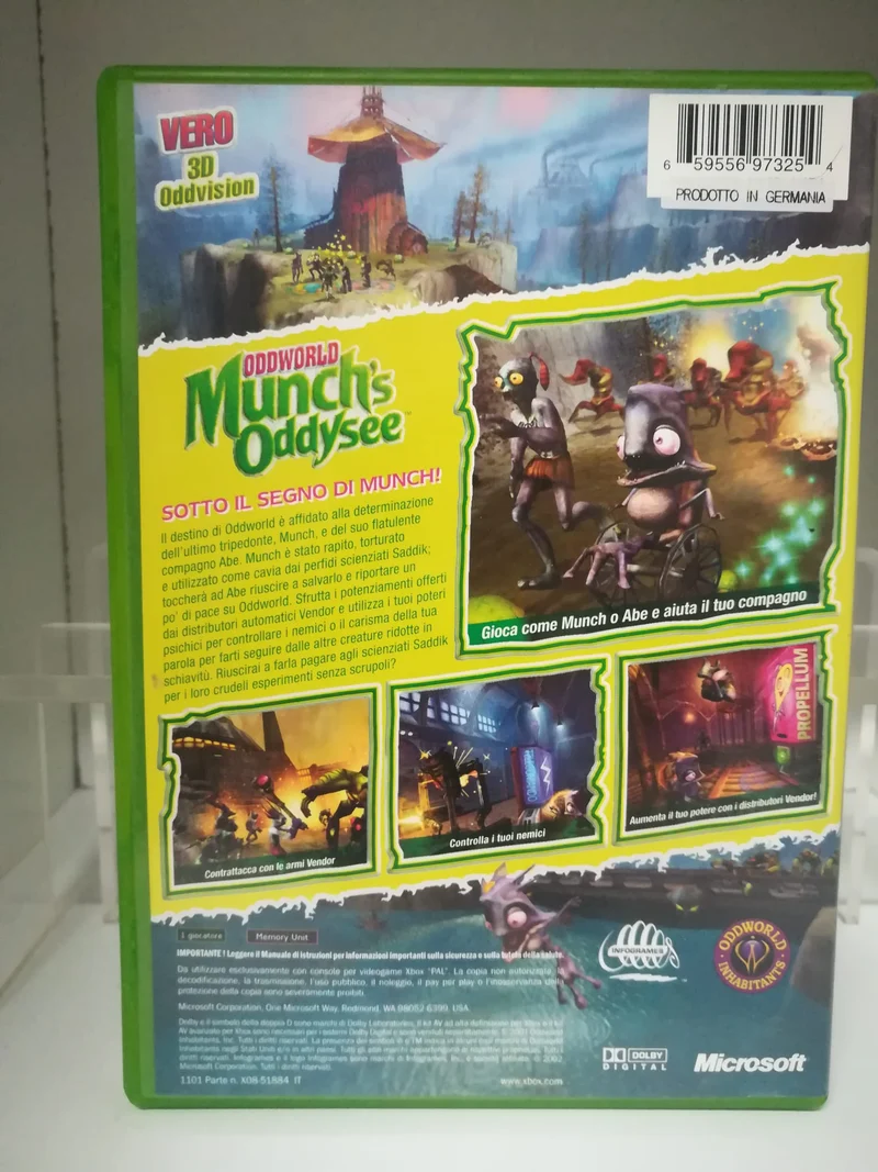 ODDWORLD MUNCH'S ODDYSEE XBOX (completamente in italiano-usato garantito)