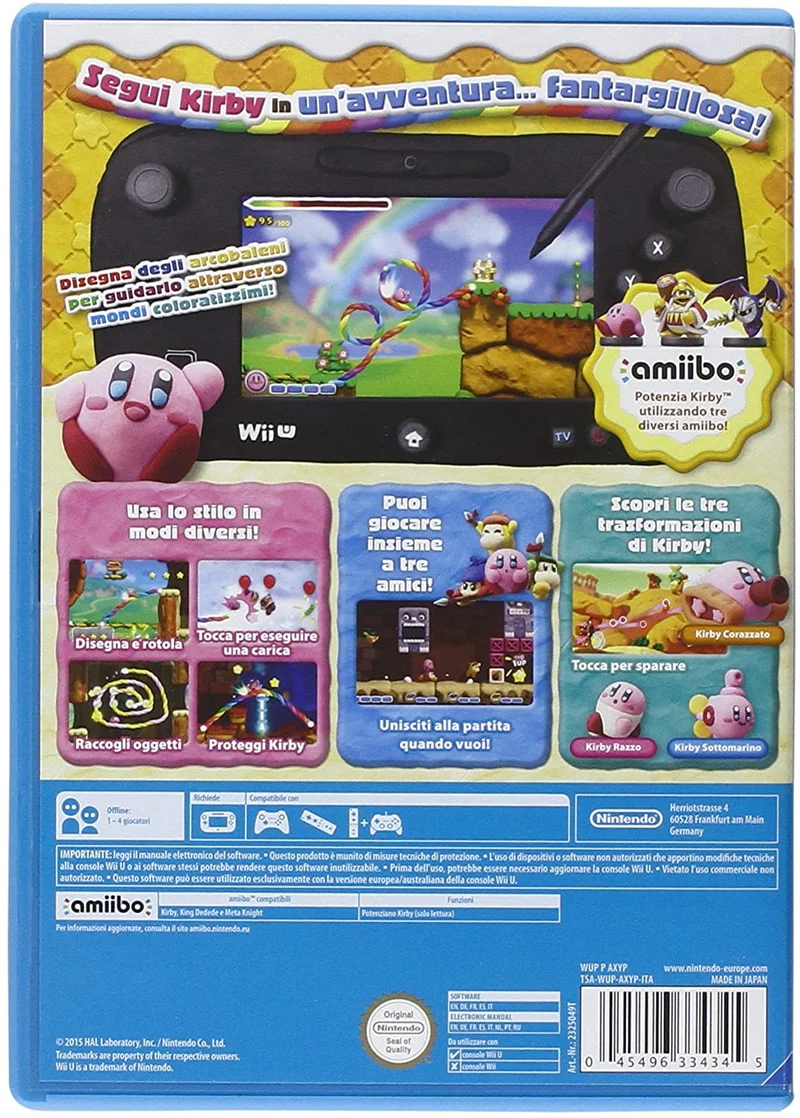 KIRBY E IL PENNELLO ARCOBALENO NINTENDO WIIU (versione italiana)