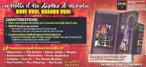 GUITAR HERO ONTOUR MODERN HITS NINTENDO DS-DS lite (completamente in italiano)