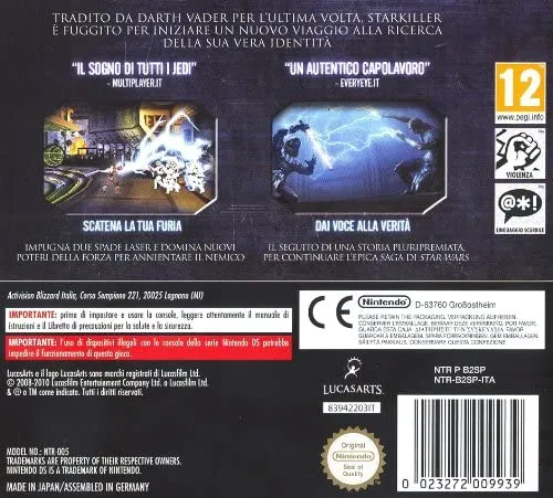 STAR WARS :IL POTERE DELLA FORZA II NINTENDO DS (completamente in italiano)