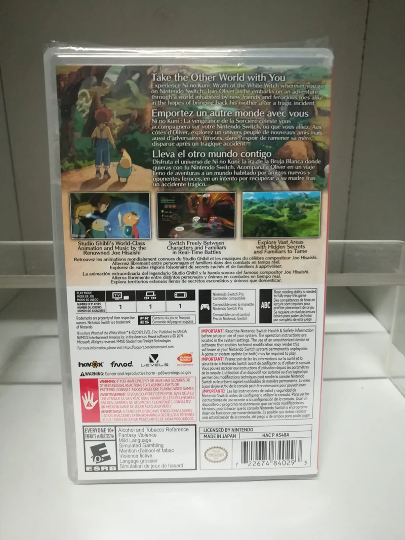 Nino Kuni: La Minaccia Della Strega Cinerea Nintendo Switch Edizione Americana Con Italiano