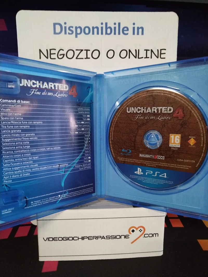 UNCHARTED 4:fine di un ladro PS4 (usato garantito)(versione italiana)
