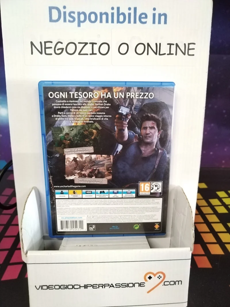 UNCHARTED 4:fine di un ladro PS4 (usato garantito)(versione italiana)