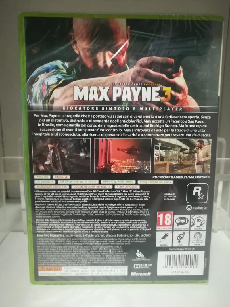 MAX PAYNE 3 XBOX 360 (versione italiana)
