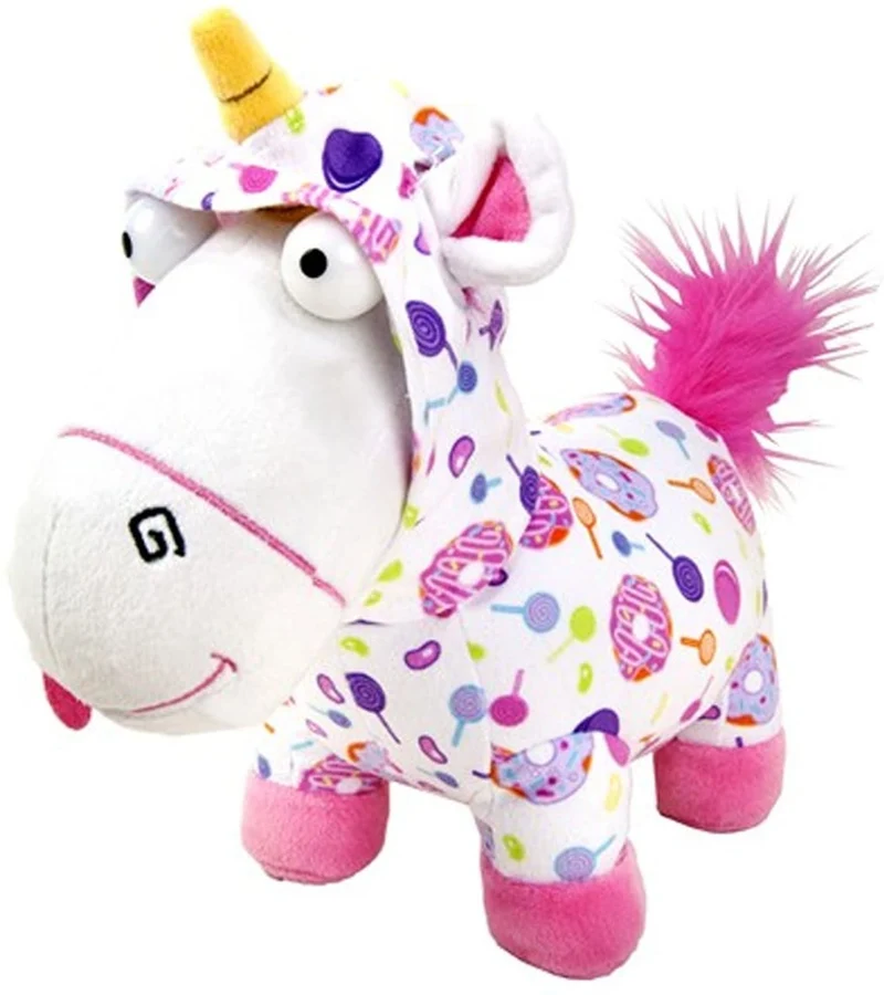 PELUCHE DESPICABLE ME UNICORNO FLUFFY AGNES CON PIGIAMA (ORIGINALE)ALTEZZA CM 30 LUNGHEZZA CM 38