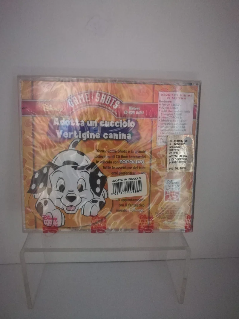 DISNEY ADOTTA UN CUCCIOLO E VERTIGINE CANINA (game shots)(windows CD-ROM)(nuovo)