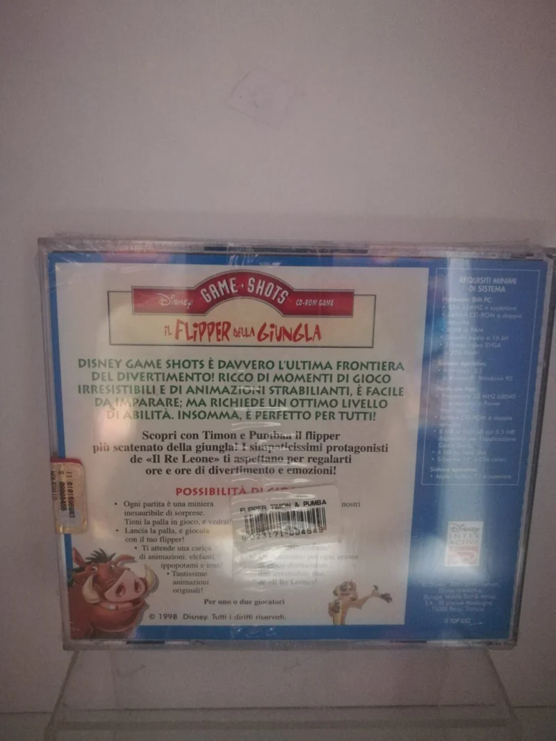 DISNEY IL FLIPPER DELLA GIUNGLA (game shots)(windows/macintosh CD-ROM)(nuovo)