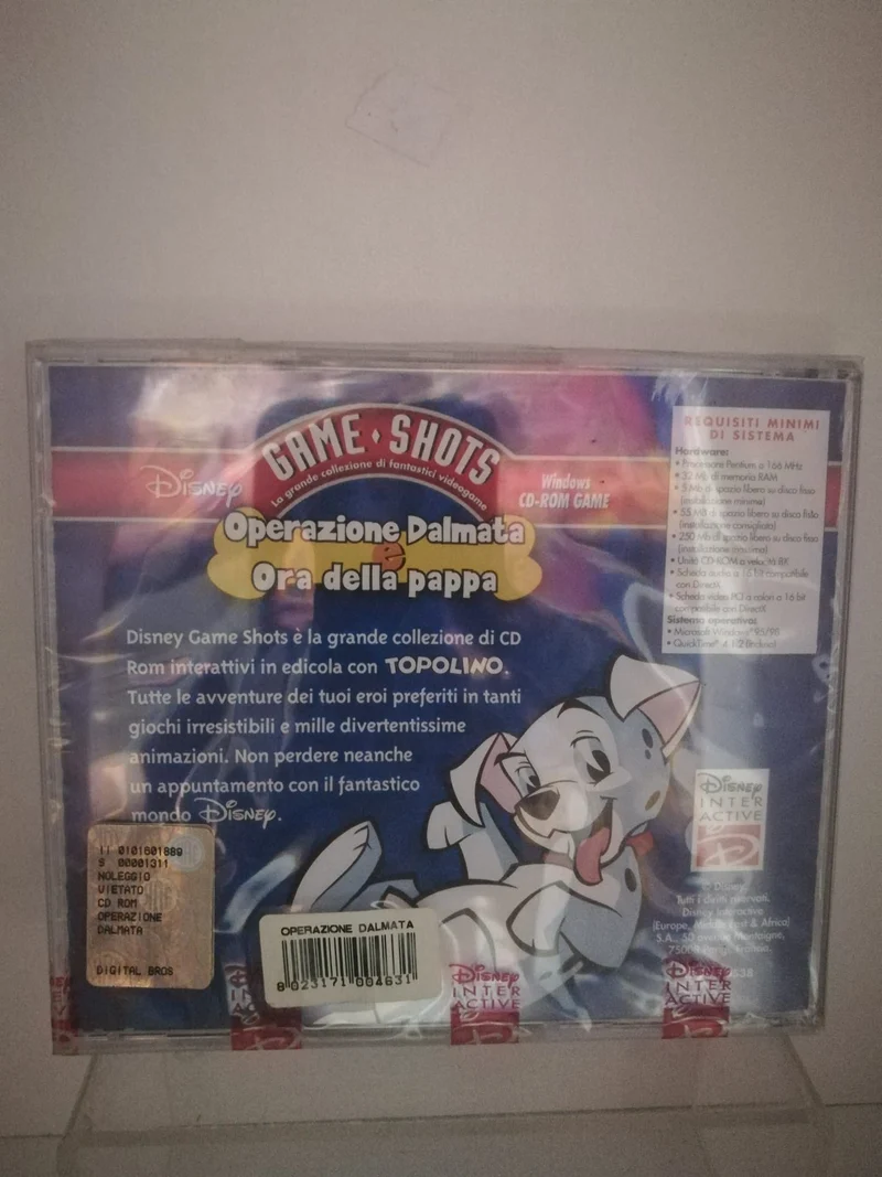 DISNEY OPERAZIONE DALMATA E ORA DELLA PAPPA (game shots)(windows CD-ROM)(nuovo)
