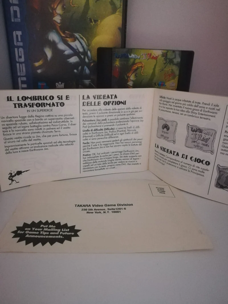 EARTH WORM JIM MEGA DRIVE (usato garantito)(da collezione)(come nuovo)