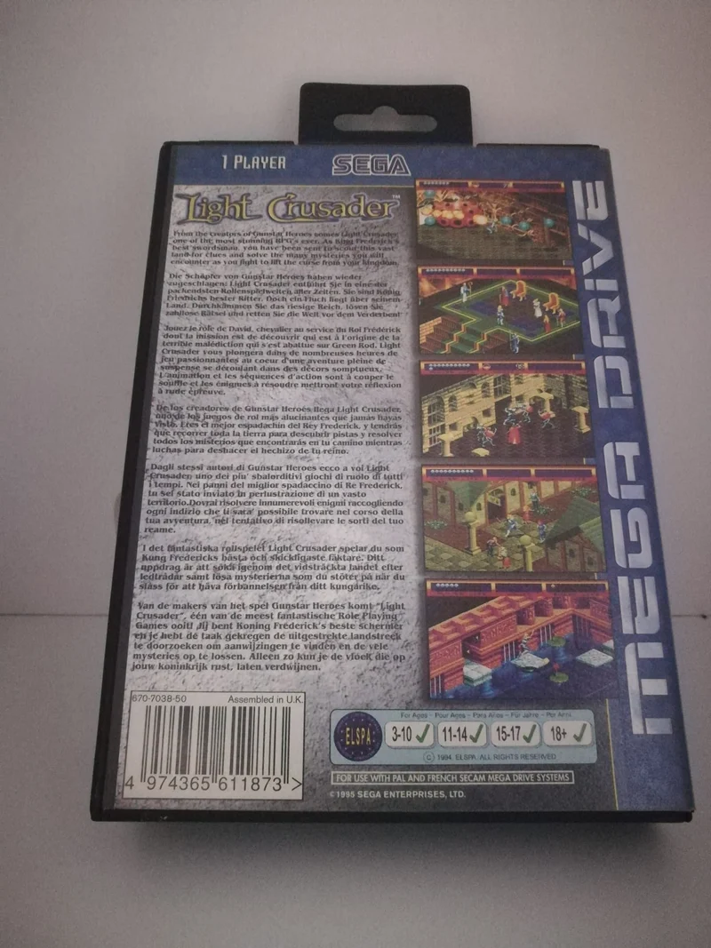 LIGHT CRUSADER MEGA DRIVE (usato garantito)(da collezione)(come nuovo)