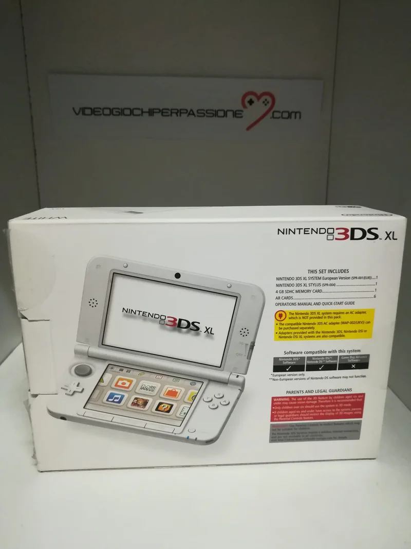 CONSOLE 3DS XL NINTENDO WHITE + CARICA BATTERIA ORIGINALE (usato garantito)