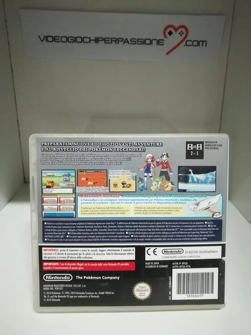 POKEMON VERSIONE ARGENTO SOULSILVER NINTENDO DS (usato)(senza manuale)