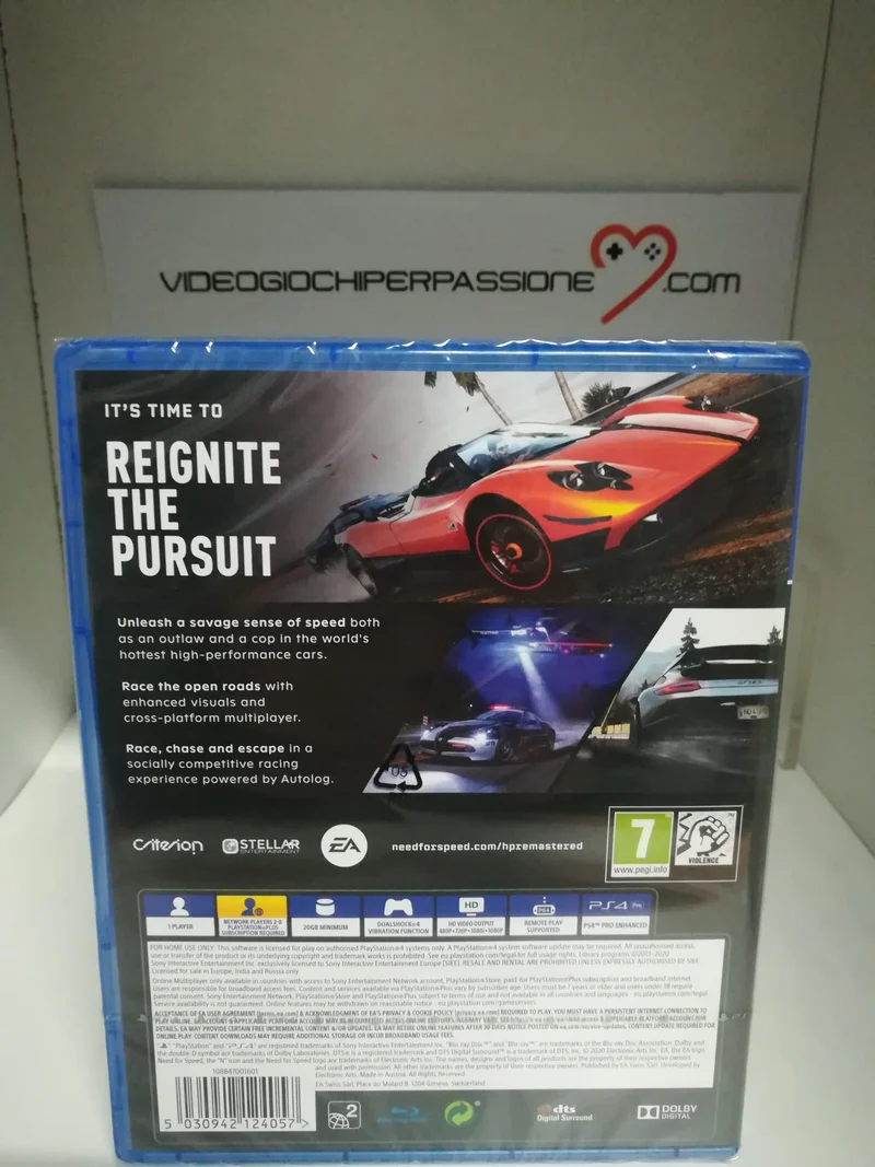 NEED FOR SPEED HOT PURSUIT REMASTERED PS4