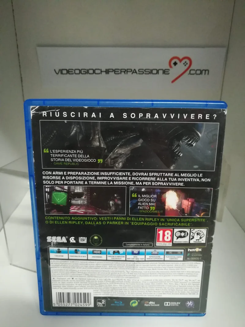 ALIEN ISOLATION PS4 (usato garantito)(completamente in italiano)