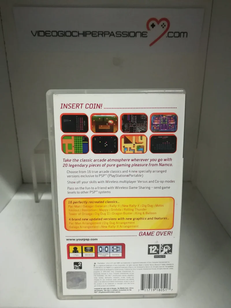 namco museum battle collection psp (usato)