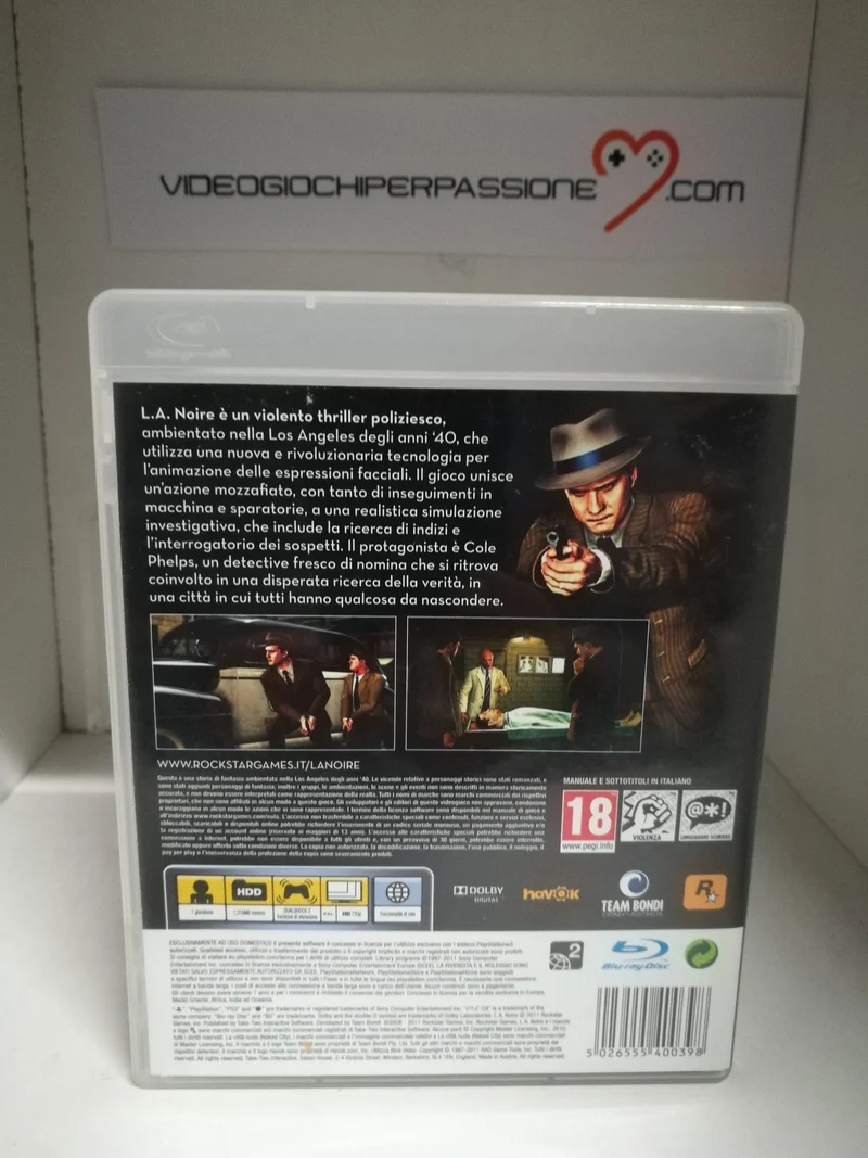 L.A.NOIRE PS3 (usato garantito)(versione italiana)