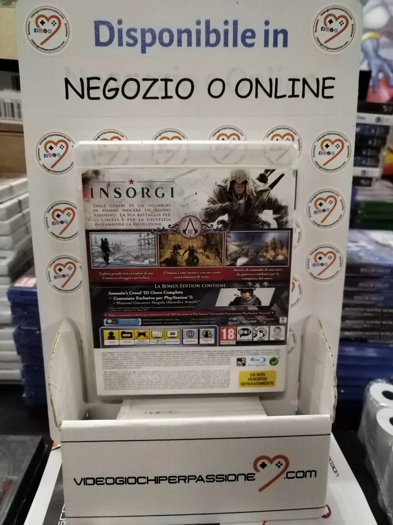 ASSASSIN'S CREED III PS3 (usato garantito)(versione italiana)