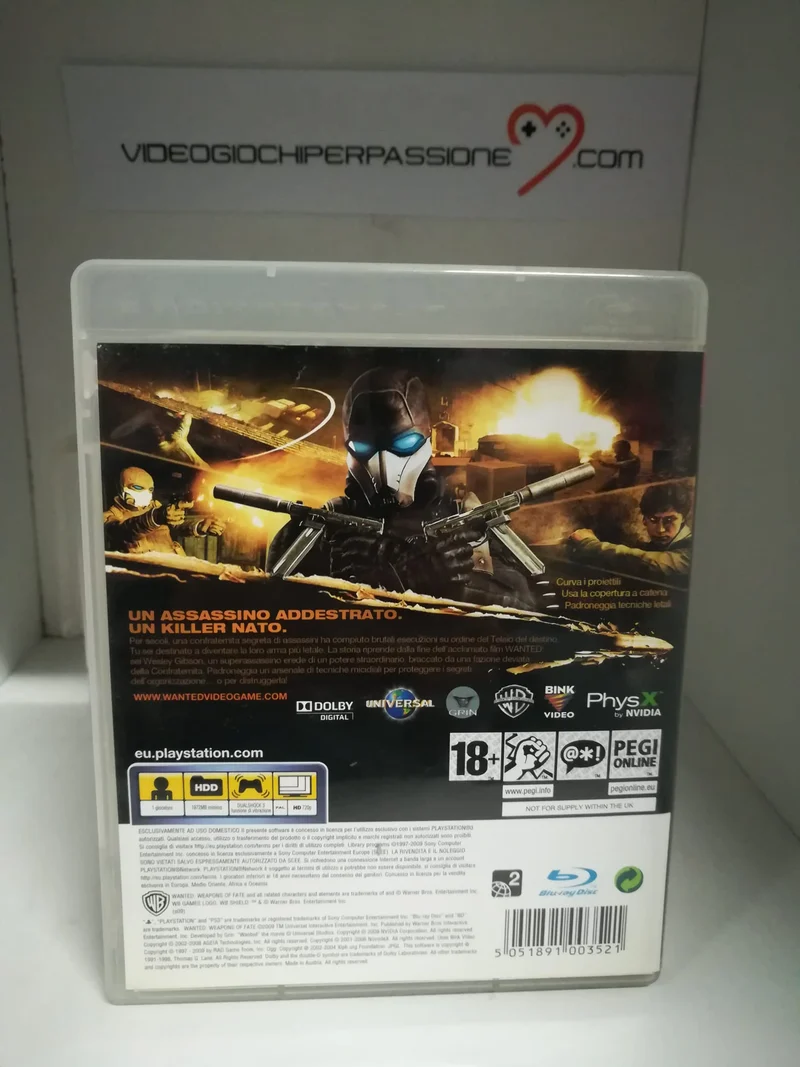 WANTED WEAPONS OF FATE PS3 (usato garantito)(versione italiana)