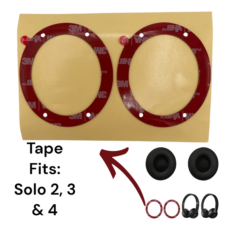 Beats By Dre Solo 2 Solo 3 & Solo 4 Wired Wireless 3M Die Cut Ear Pad Cushion Adhesive - Tape