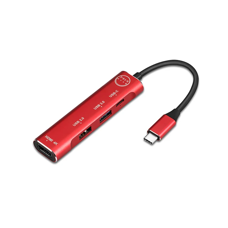 Akitomo USB Type C 4 in 1 Multifunction Hub 4 Ports