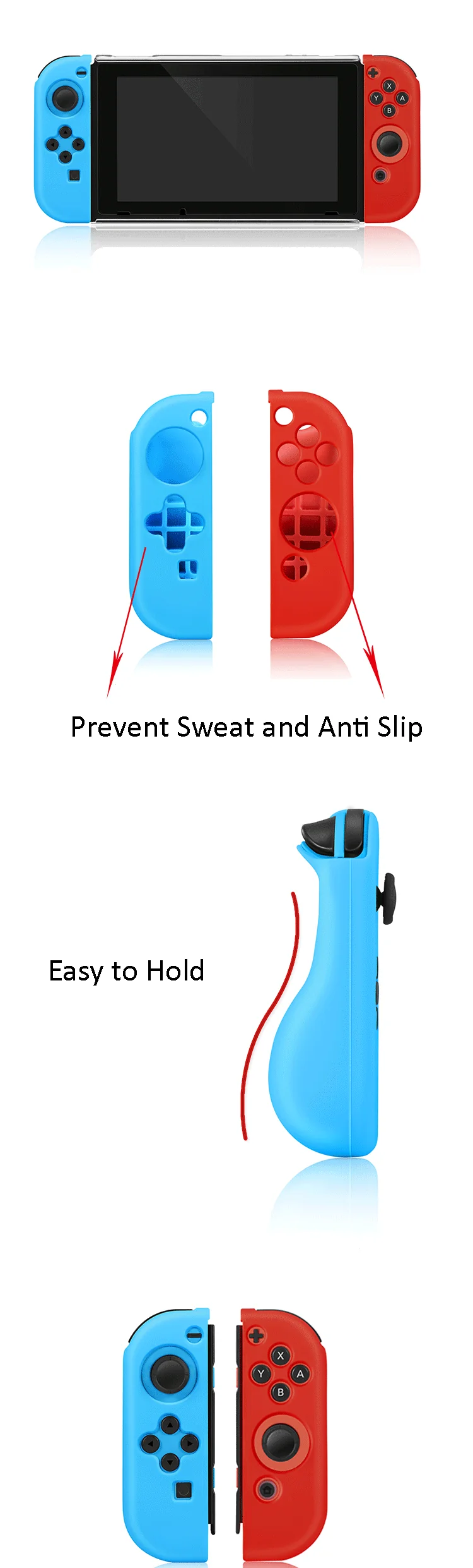Akitomo Joy-Con Controller Silicone Cover for Nintendo Switch