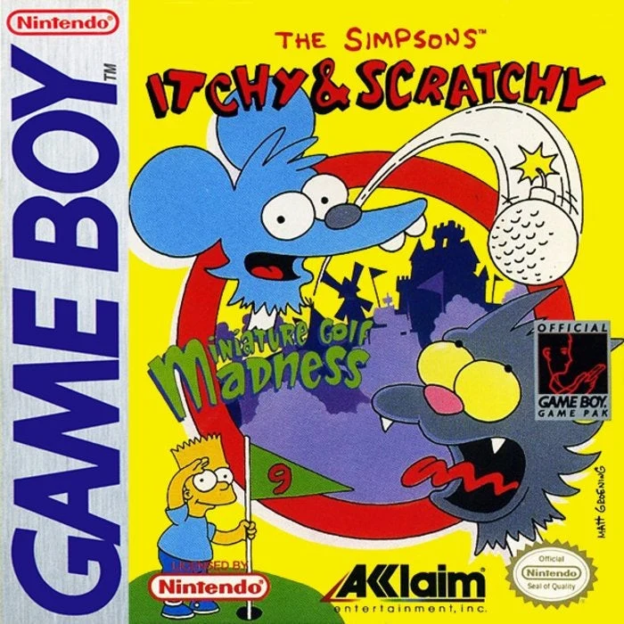 The Simpsons Itchy and Scratchy Miniature Golf Madness - Nintendo Game Boy