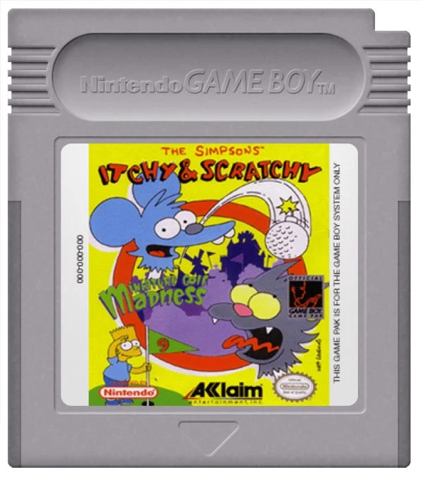 The Simpsons Itchy and Scratchy Miniature Golf Madness - Nintendo Game Boy