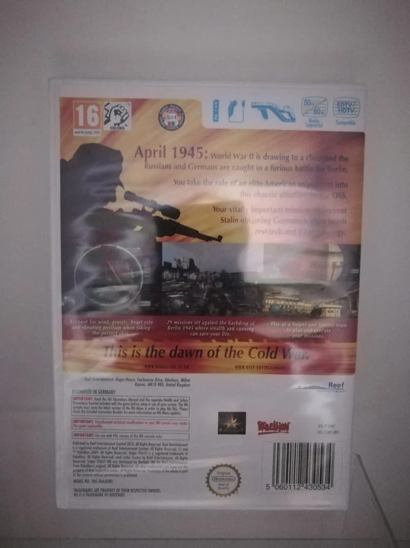 SNIPER ELITE NINTENDO WII (versione inglese con italiano)