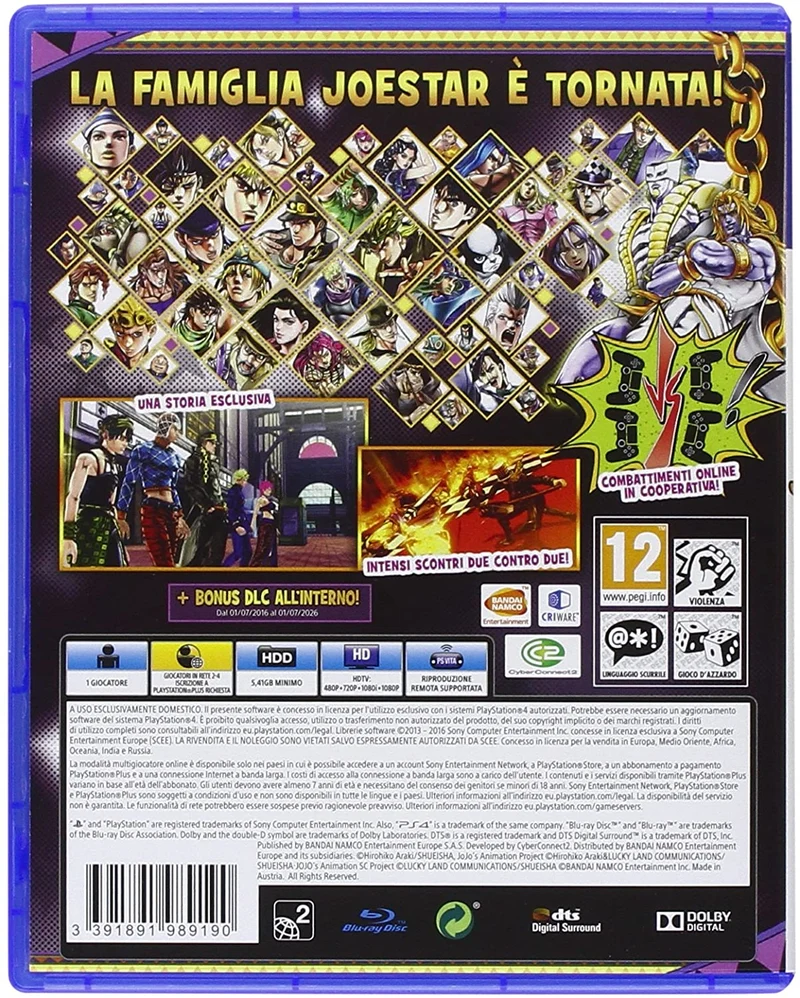 JOJO'S BIZARRE ADVENTURE EYES OF HEAVEN PS4 (versione italiano)