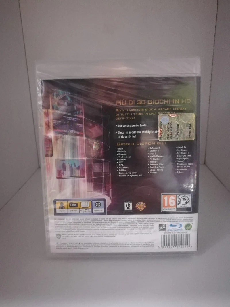 MIDWAY ARCADE ORIGINS PS3 (versione italiana)(prima stampa)